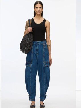 3.1 Phillip Lim  Denim Tapered-Leg Utility Jeans